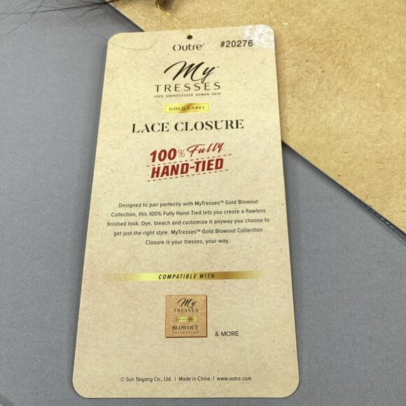 14” Blowout Relaxed Natural Brown 4x4 Free Part Lace Closure Unprocessed Human - Picture 5 of 6